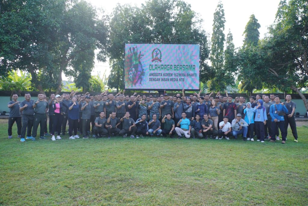 Danrem 162/WB Pimpin Olahraga Bersama Insan Pers NTB, Dirangkaikan dengan Coffee Morning