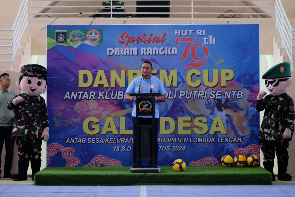 Danrem 162/Wira Bhakti Resmi Membuka Turnamen Bola Voli Danrem Cup 2024