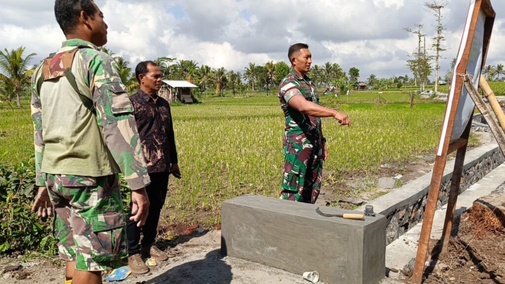 Dandim 1615/Lotim Turun Langsung Cek Prasasti Tugu TMMD Ke-121