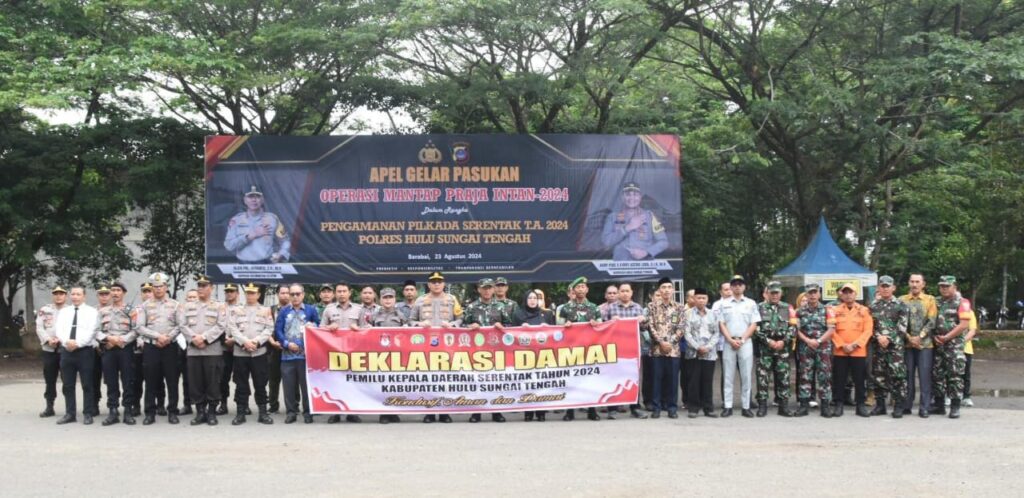 Ikuti Apel Gelar Pasukan Mantap Praja Intan 2024, Dandim HST Tekan Anggota Tetap Jaga Netralitas Dalam Pilkada