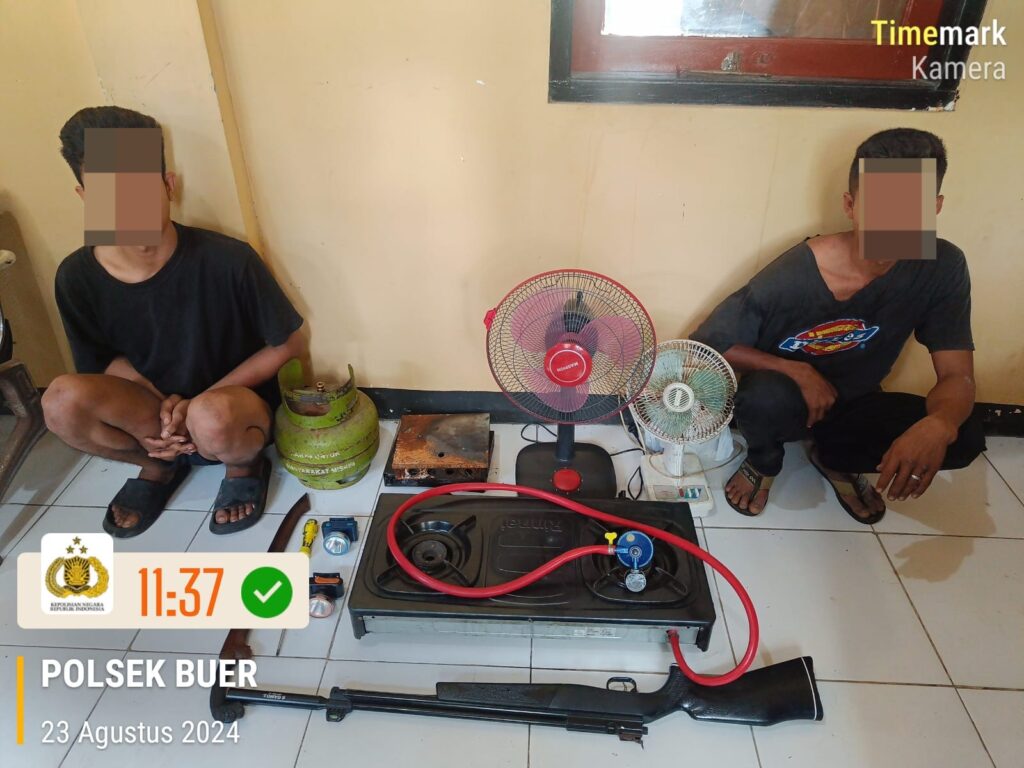 Polsek Buer Rigkus 2 Terduga Pelaku Pencurian Di Rumah Tambak Udang