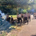 TNI Bersama Pramuka Laksanakan Karya Bakti