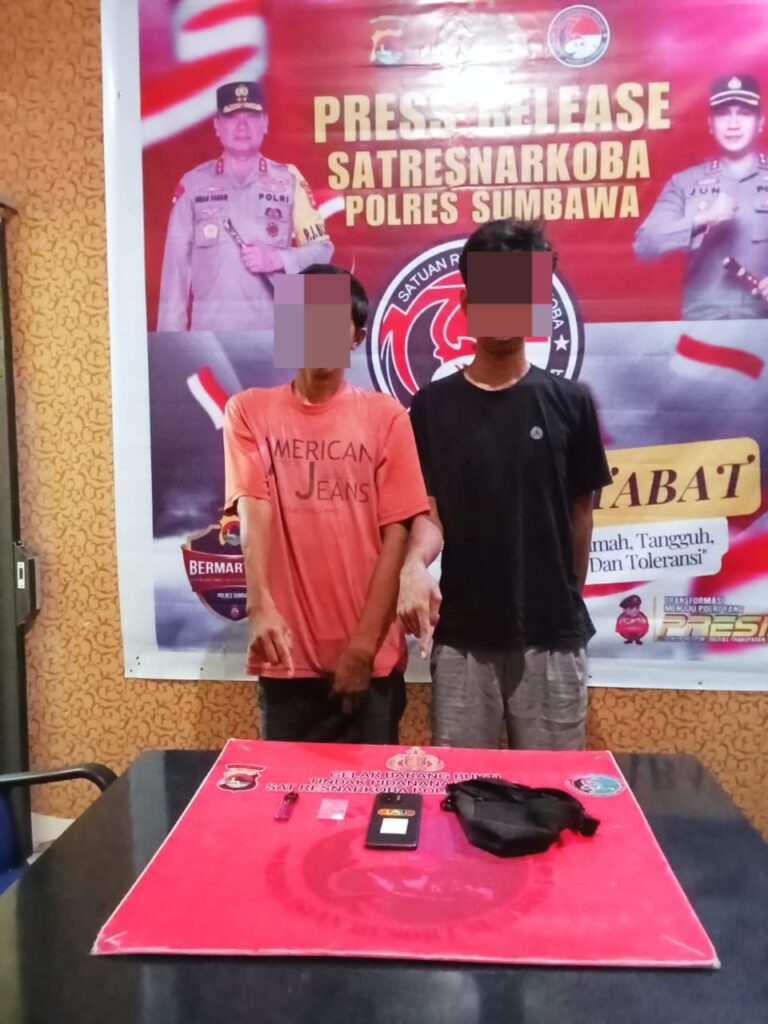 Miliki Sabu, Satresnarkoba Polres Sumbawa Amankan 2 Orang Pria