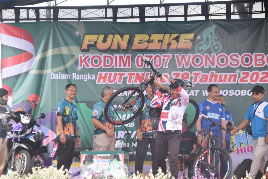 Kodim 0707/Wonosobo Gelar Fun Bike Meriahkan HUT TNI ke-79, Sepeda Motor Jadi Hadiah Utama