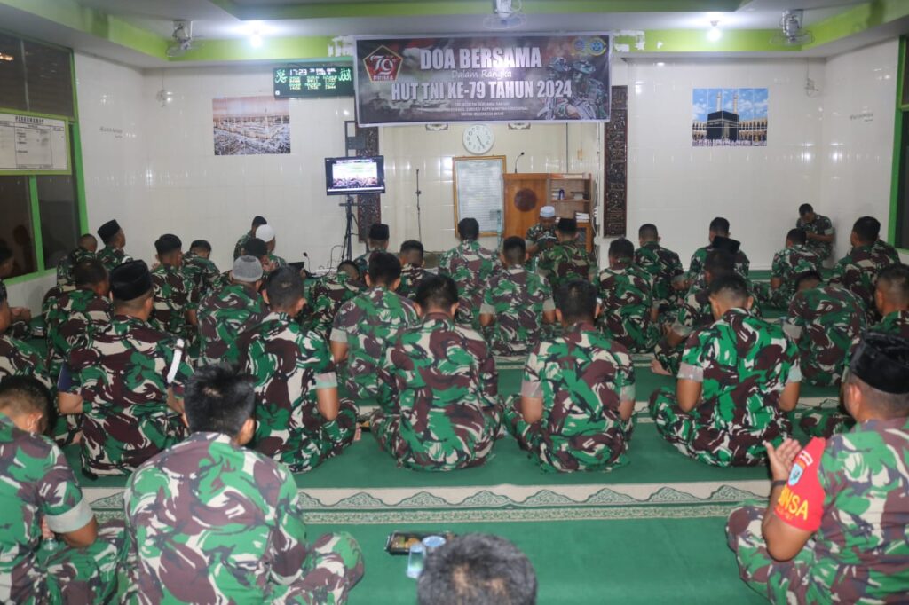 Jelang HUT Ke -79 TNI, Kodim 1203/Ktp Dan Lanal Ketapang Laksanakan Do’a Bersama