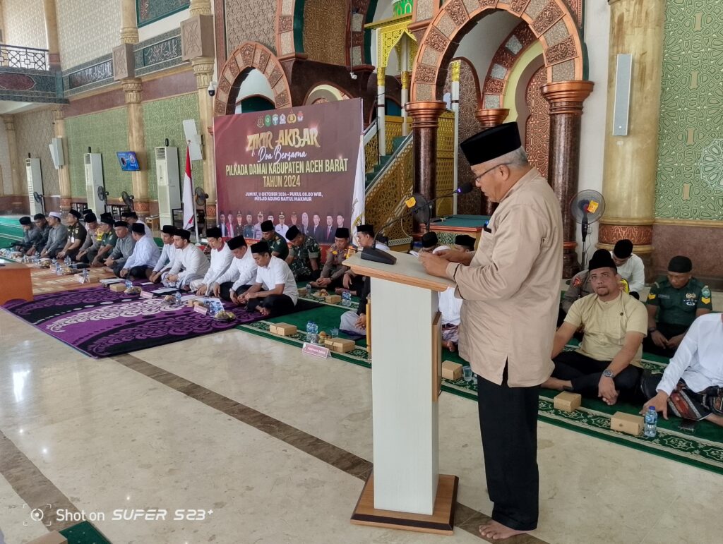 Unsur Forkopimda Aceh Barat Gelar Zikir Dan Doa Bersama Di Masjid Agung Baitul Makmur Wujudkan Pilkada Damai