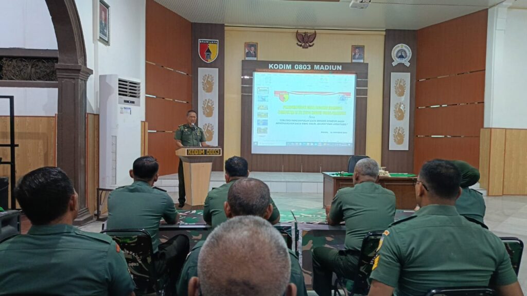 Kodim Madiun Gelar Pembinaan Rencana Tata Ruang Wilayah Pertahanan Darat