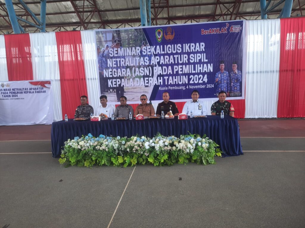 Pabung Kodim 1015/Sampit Hadiri Seminar dan Ikrar Netralitas ASN dalam Pilkada 2024