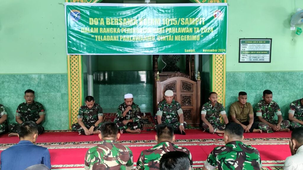 Peringati Hari Pahlawan Kodim 1015/Sampit Gelar Do’a Bersama