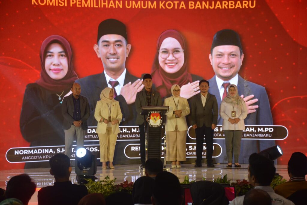 Debat Publik Pertama Pilkada 2024 Walikota Dan Wakil Walikota Banjarbaru Dihadiri Dandim 1006/Banjar 