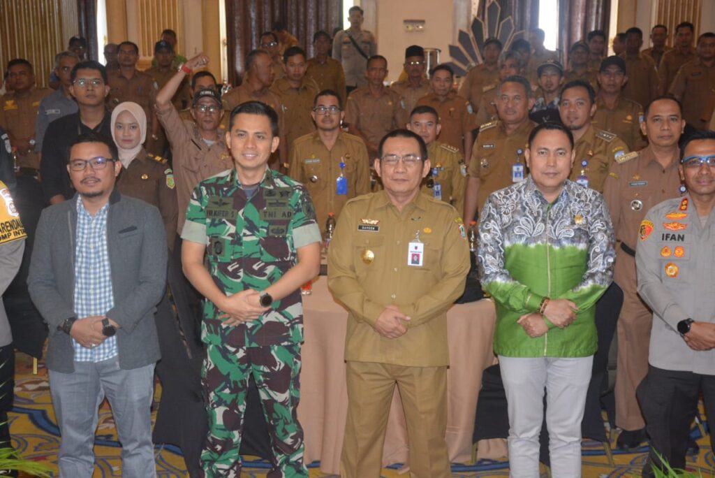 Dandim 1006/Banjar Hadir Rakor Netraliatas Kepala Desa ‘Pembakal se – Kabupaten Banjar 