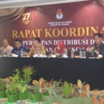 Rakor Distribusi Logistik Pilkada Forkopimda Kabupaten Banjar Bersama KPU, TNI, Polri Diharapkan Tepat Waktu dan Aman