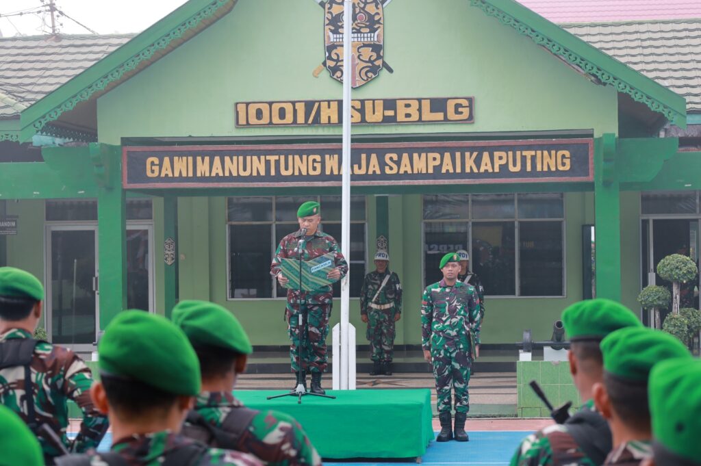 Kodim 1001/HSU-BLG Gelar Upacara Bendera, Tekankan Netralitas TNI