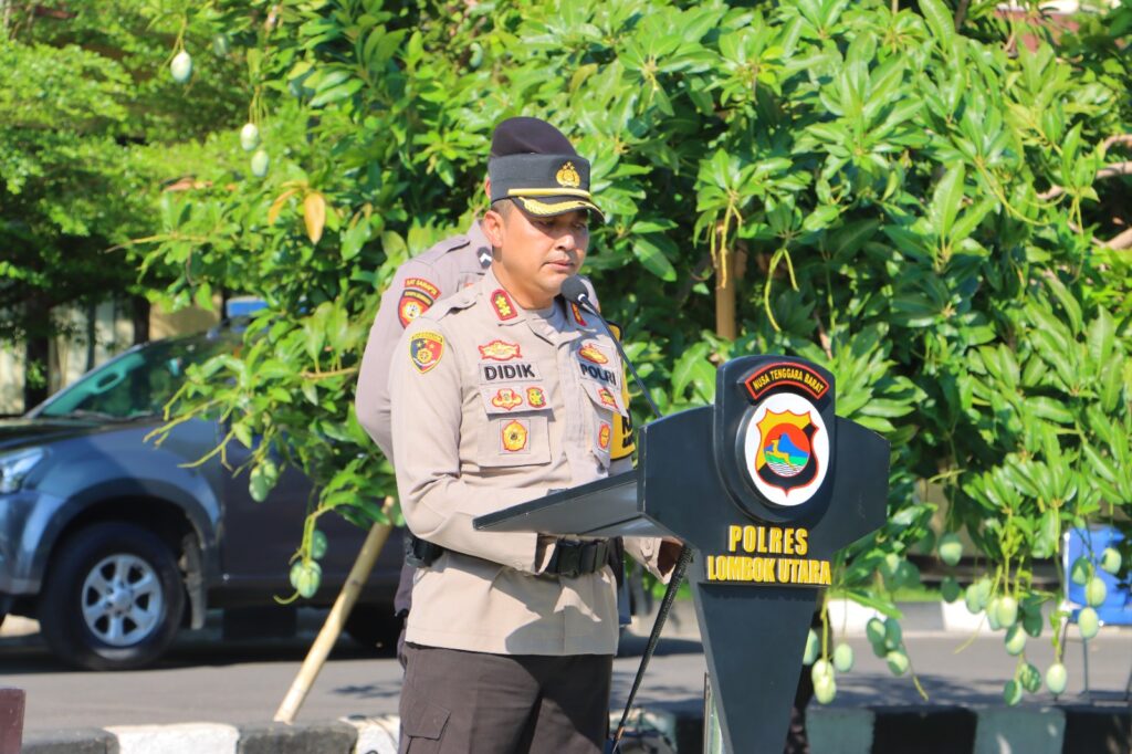 Kapolres Lombok Utara Pimpin Apel Kesiapan Personil Jelang Pilkada Serentak