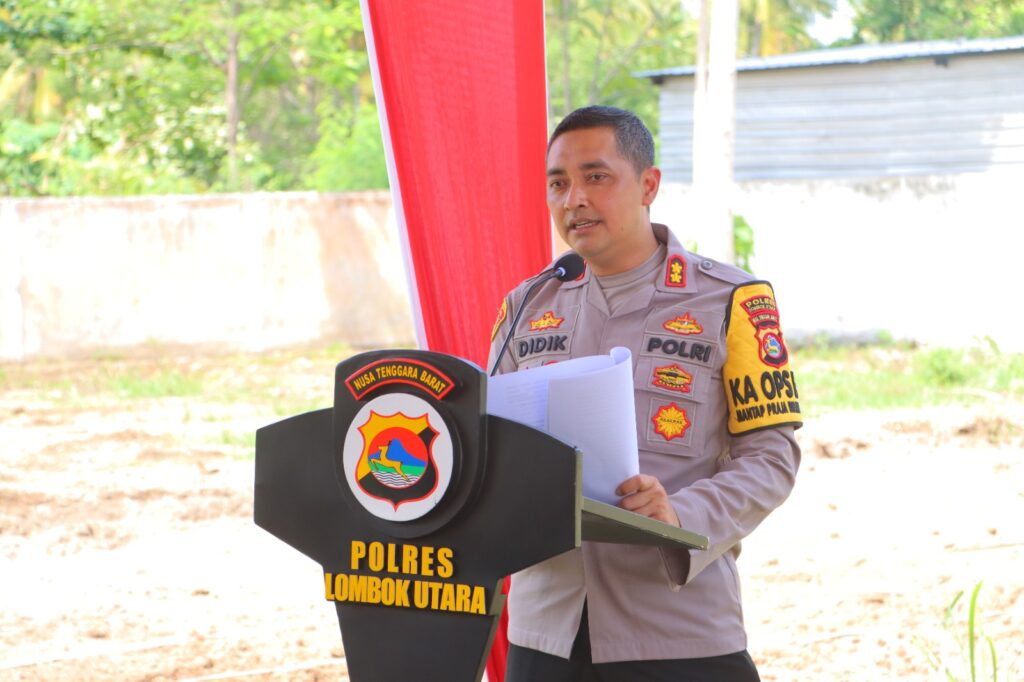 Kapolres Lombok Utara bersama Forkopimda, Lounching Gugus Tugas Polri Dukung Ketahanan Pangan