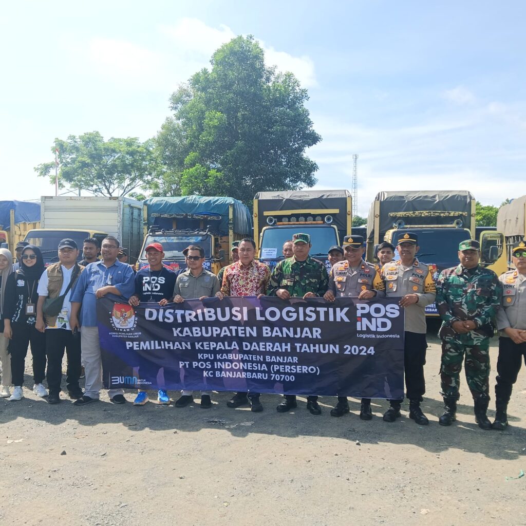 Koramil Dan Jajaran Polsek Kawal Distribusi Logistik Pilkada Kecamatan Sungai Tabuk 