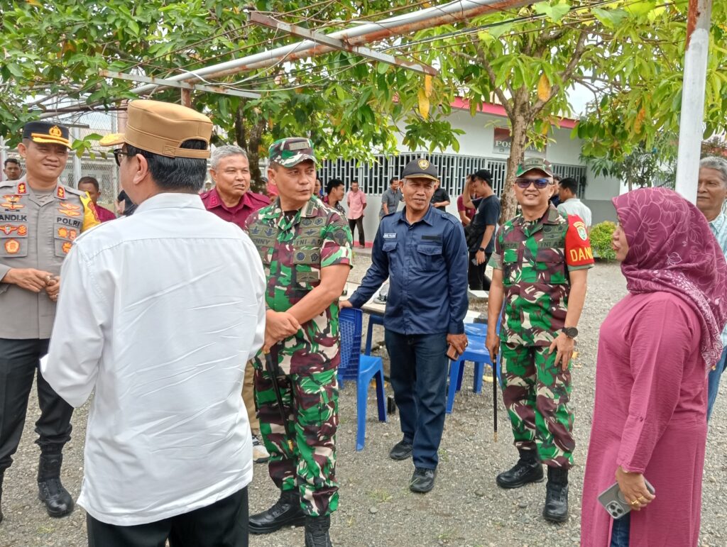 Danrem 012/TU Bersama Unsur Forkopimda Melalukan Peninjauan Ke TPS – TPS Yang Berada Di Wilayah Kabupaten Aceh Barat