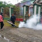 Cegah DBD Di Musim Penghujan, Babinsa Dan Petugas Puskesmas Panggungrejo Dampingi Fogging