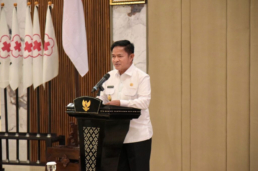 Pj Hasanuddin Hadiri Pelantikan Pengurus PMI Provinsi NTB Periode 2021-2026