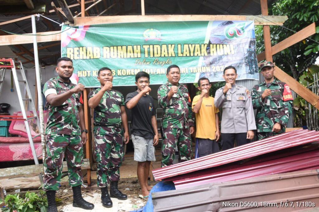 Kodim 1002/HST Wujudkan Mimpi Rumah Layak Huni bagi Warga Kurang Mampu