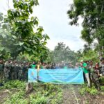 Dalam Rangka Hari Menanam Pohon Indonesia (HMPI), Anggota TNI Menanam Pohon