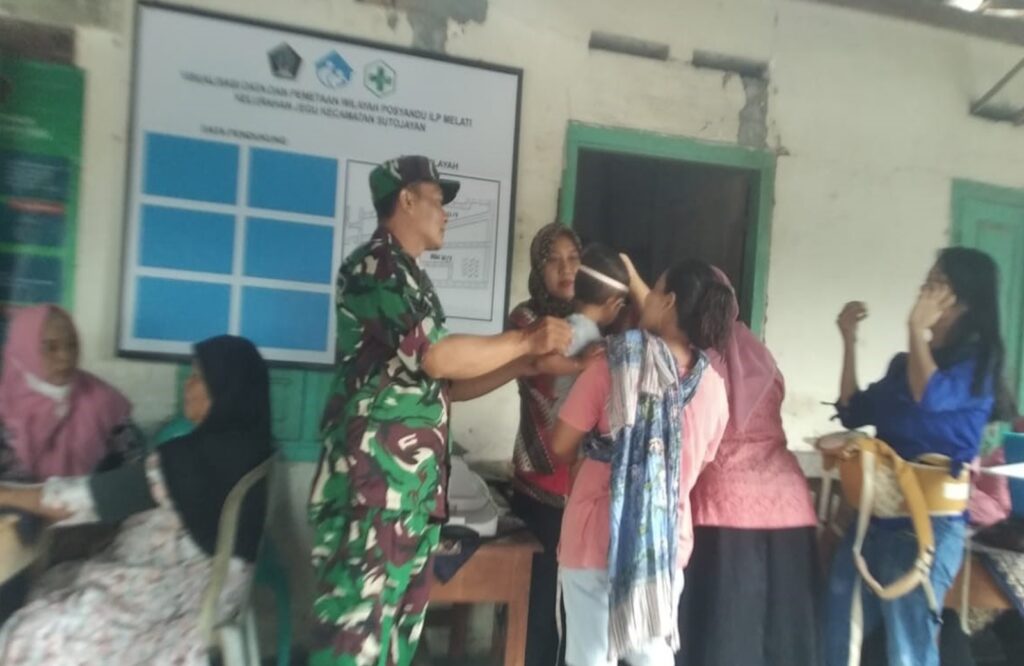 Peran Aktif Babinsa Kelurahan Jegu Dalam Pencegahan Stunting Bersama Bidan Dan Kader Posyandu