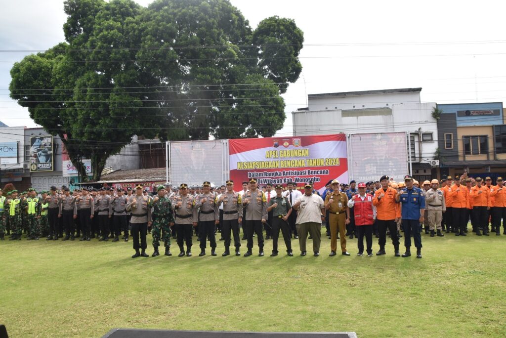 Kodim dan Polres Wonosobo Gelar Apel Gabungan Kesiapsiagaan Bencana