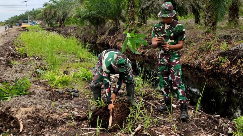 Sambit Hari Juang Kartika,Kodim 1015/Sampit Laksanakan Penanaman Pohon