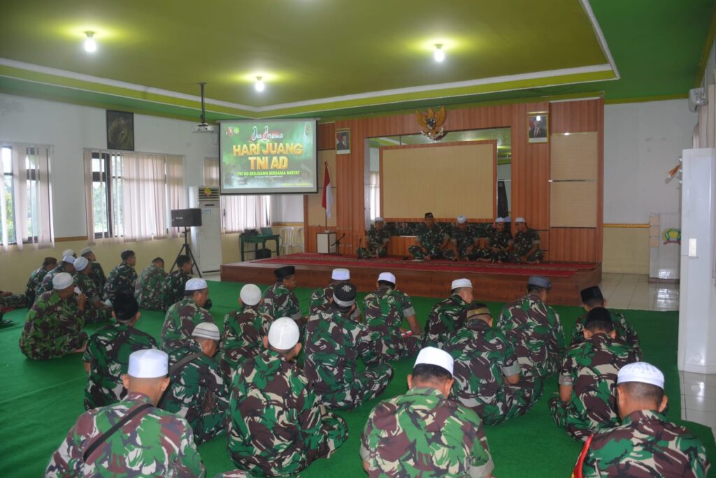 Do’a Peringati Hari Juang TNI -AD Ke-79 Tahun 2024 Bersama Prajurit Dan Pns Digelar Dimakodim 1006/Banjar