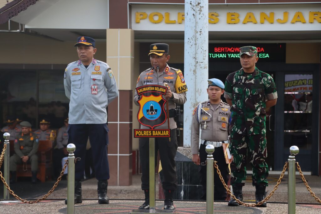 TNI Dukung Operasi Lilin Intan Tahun 2024 Polres Banjar 