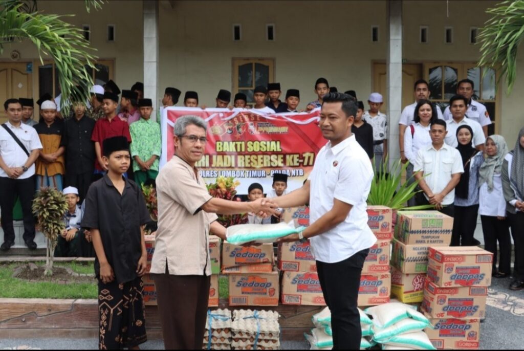 Sat Reskrim Polres Lombok Timur Gelar Bakti Sosial Dalam Rangka Hari Jadi Ke-77 Tahun Reserse