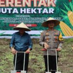 Kapolres Lombok Utara, Pimpin Penanaman Jagung Serentak 1 Juta Hektar Secara Virtual Bersama Mabes Polri