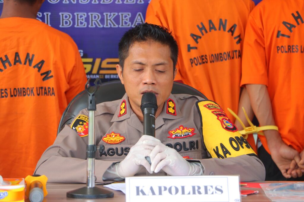 Kapolres Lombok Utara Pimpin Jumpa Pers Perdana Ungkap Kasus Narkoba dan Curat