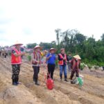 Dandim 0912/Kubar Mengikuti Penanaman Jagung di Kampung Muara Tokong