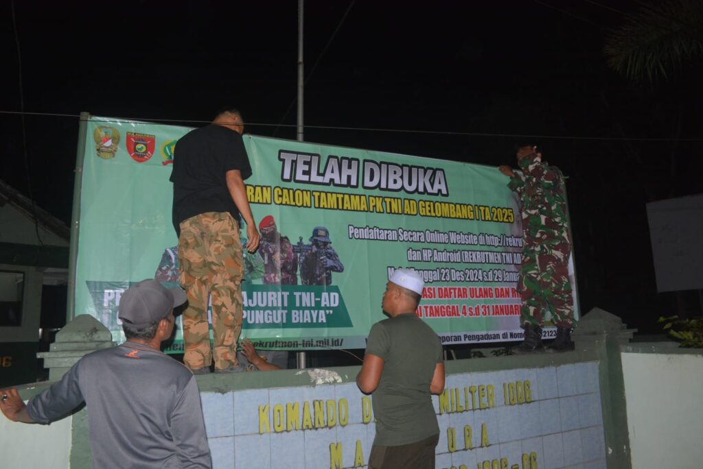 Prajurit Kodim 1006/Banjar Sosialisasikan Rekrutmen Calon Prajurit TNI AD dengan Dukungan Warga dan Pemuda