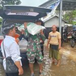 Dibantu Babinsa Salurkan   450 Paket Sembako Kepada Warga Dampak Banjir Desa Pasayangan 