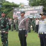 Personel TNI Kodim 1006/Bjr Dukung Kepolisian dan Hadir dalam Apel Operasi Keselamatan Intan 2025