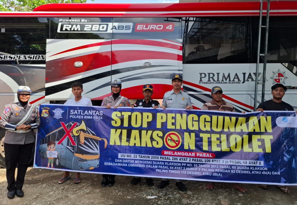 Polres Bima Kota Larang Bus Gunakan Klakson Telolet dalam Operasi Keselamatan Rinjani 2025