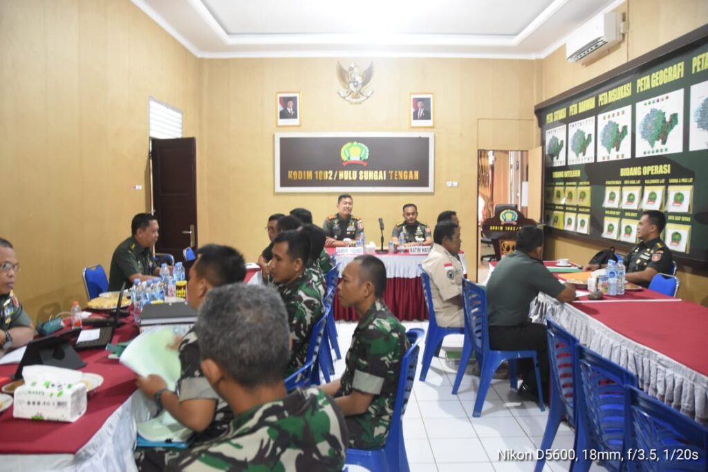 Kodim 1002/HST Terima Kunjungan Kerja Tim Pengawasan Dan Pemeriksaan Audit Itdam VI/Mulawarman