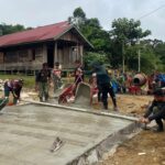 Kegiatan Semenisasi Jalan Program TMMD Diharapkan Berdampak Luas Bagi Warga Kampung Laham