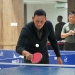 Pangkostrad Ikut Lomba Tenis Meja Dalam Menyambut HUT Ke-64 Kostrad