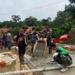 Semenisasi Jalan di Kampung Laham Program TMMD Wiltas Ke-123 Kodim 0912/Kubar