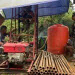 Satgas TMMD Wiltas Ke-123 Kodim 0912/Kubar Membuat Sumur Bor di Kampung Laham