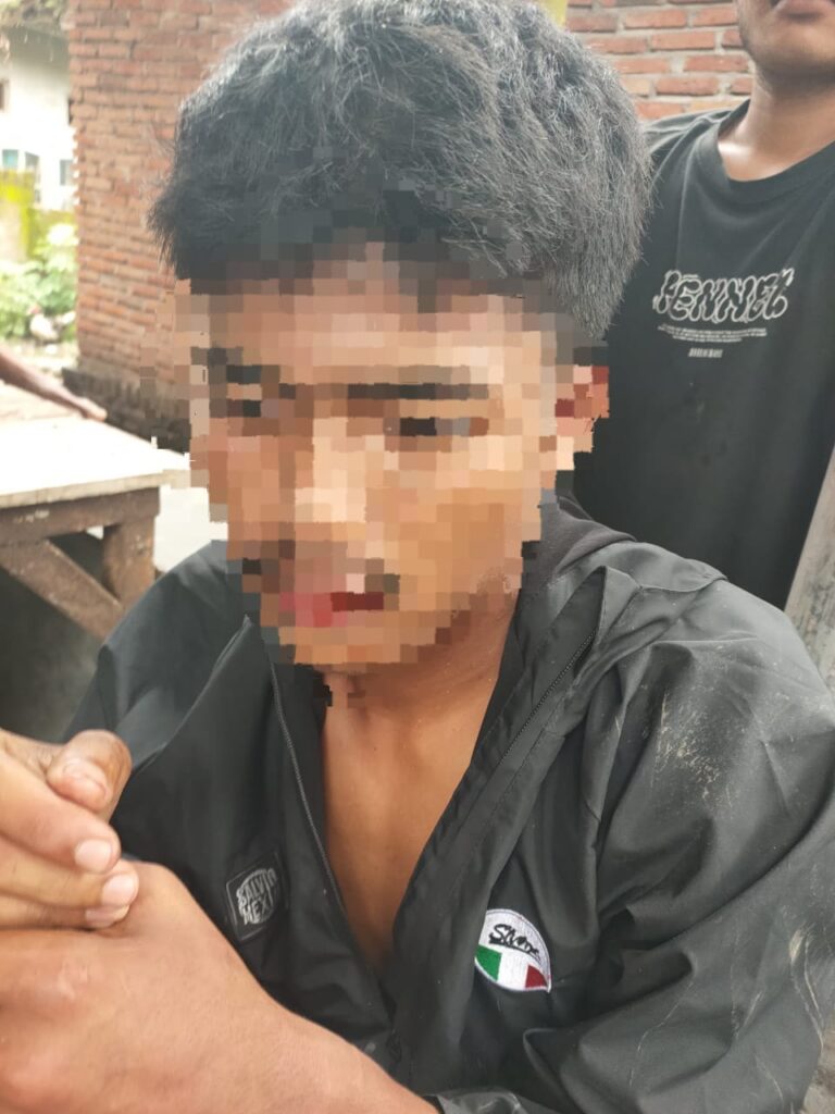 Polres Loteng Amankan Terduga Pelaku Curat Dari Amukan Massa di Prateng.