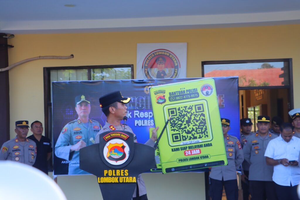 Kapolres Lombok Utara Launching Barcode Layanan Masyarakat