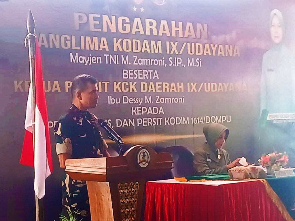 Pangdam IX/Udayana Kunjungi Kodim 1614/Dompu, Perkuat Soliditas Prajurit dan Keluarga Besar TNI