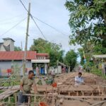 Semangat Membara, Satgas TMMD Ke 123 Dalam Pengerjaan Sasaran Fisik.