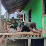 Satgas TMMD Mulai Finishing Pembangunan RTLH di Kampung Laham