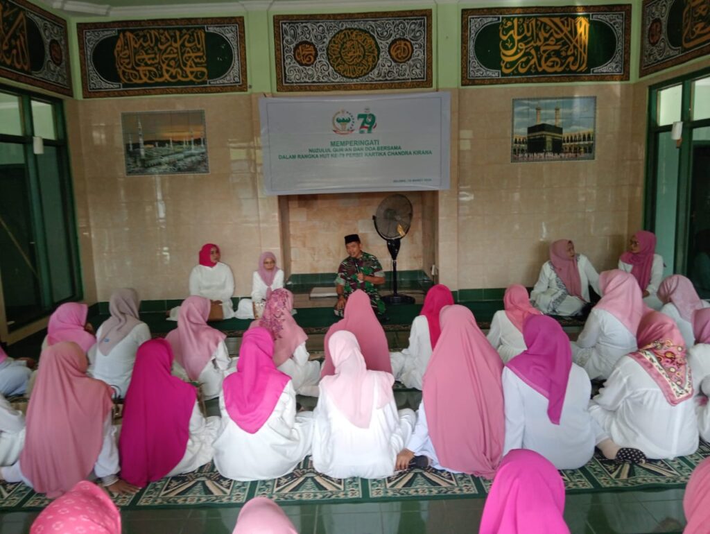 Kasdim 1615/Lotim Pimpin Doa Bersama Peringatan Nuzulul Quran dan HUT ke-79 Persit KCK