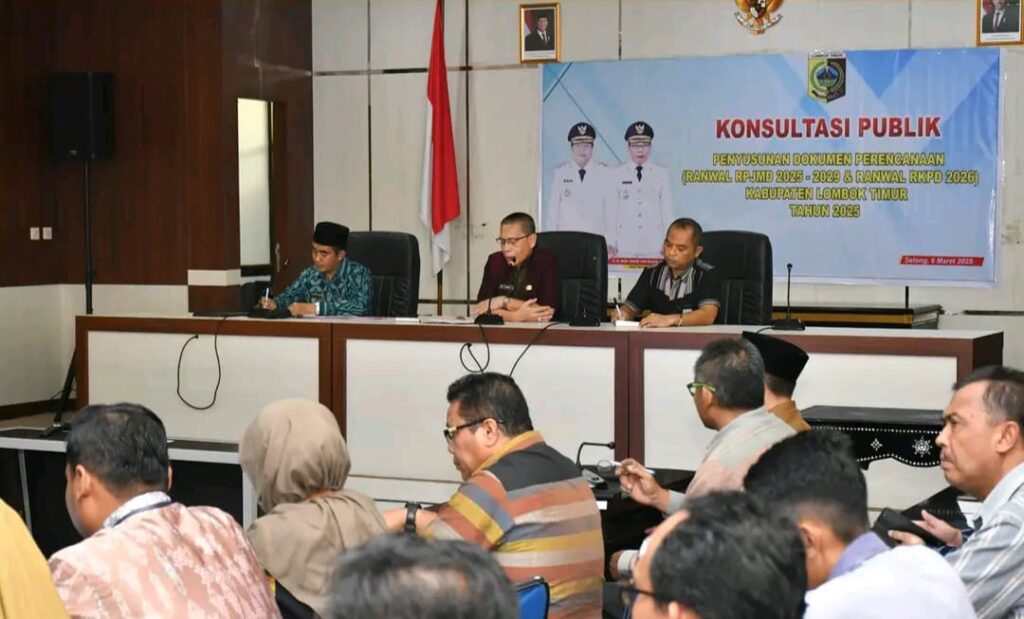 Wakil Bupati Lotim Buka Konsultasi Publik Bahas RPJMD 2025-2029 dan RKPD 2026
